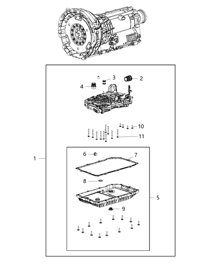 2008 Dodge Ram 2500 Pan And Filter Transmission Oil Diagram for 68233701AC