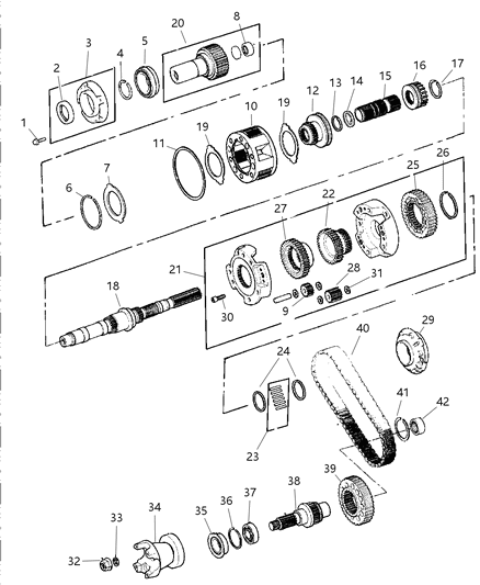 Seal Input Gear Diagram for 5019020AA