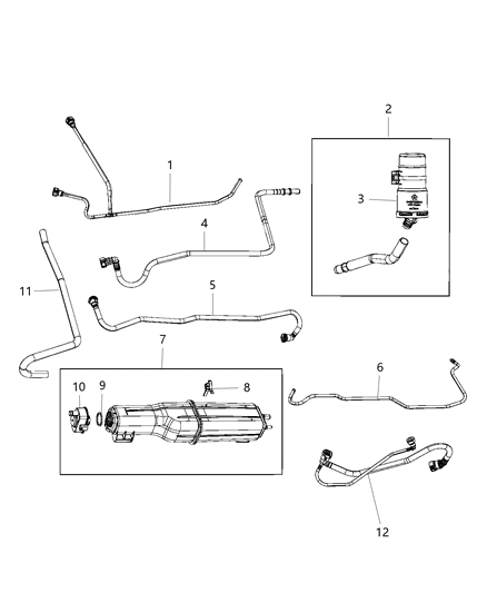 Bundle Fuel Line Diagram for 68323682AA