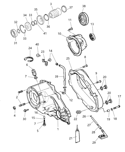 Vent Transfer Case Diagram for 52105882AA