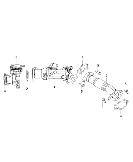 1994 Dodge Shadow Tube EGR Diagram for 5281745AA