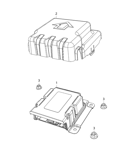1985 Dodge Ramcharger Module Air Bag Control Diagram for 68473844AA