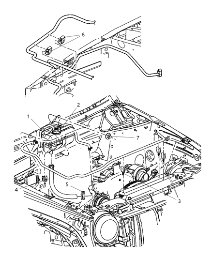 1992 Dodge Shadow Bottle Pressurized Coolant Diagram for 55037731AF