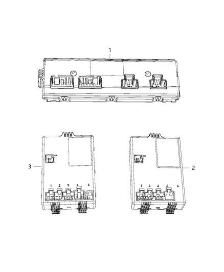 Module Memory Seat And Pedal Control, Front Passenger Side Diagram for 68290596AD