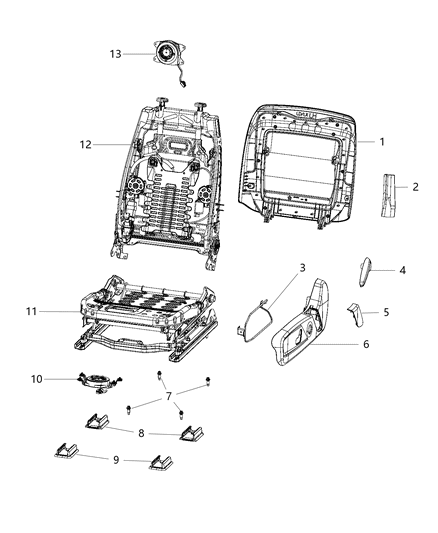 Shield Seat Adjuster Diagram for 1UY33DX9AB