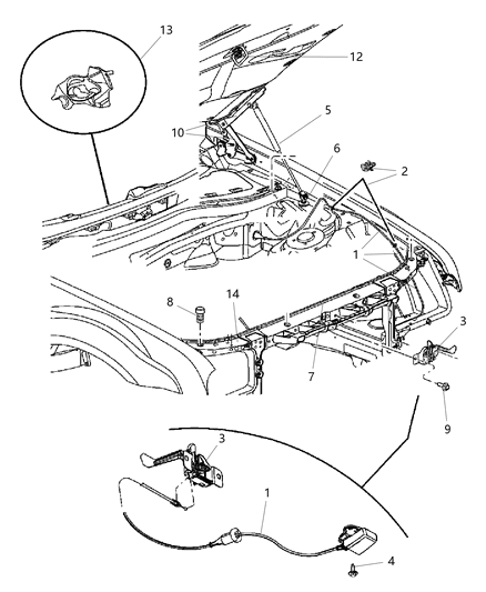 1991 Dodge B150 Crossmember Front Support Diagram for 5028743AB