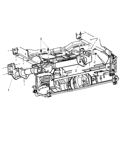 2014 Ram 1500 Reinforcement Trailer Hitch Mounting Diagram for 55398753AA