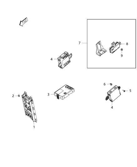 Module Body Controller Diagram for 68186570AD