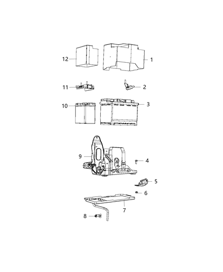 Battery Storage Diagram for BB47A600AA