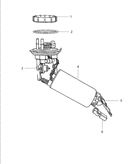 2014 Jeep Patriot Module Kit Fuel Pump/Level Unit Diagram for 5093455AB