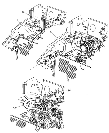 Line A/C Receiver Outlet Diagram for 55116560AD
