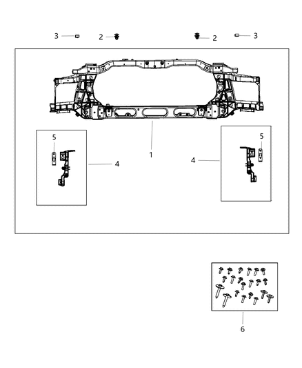 Panel Radiator Closure Diagram for 68066740AB