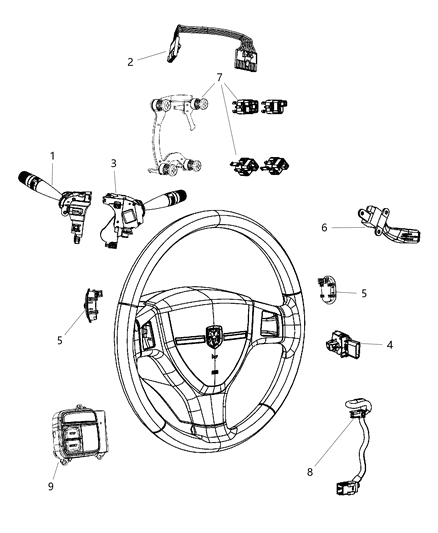 Switch Multifunction Diagram for 5183950AD