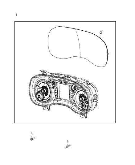 2019 Ram 2500 Cluster Instrument Panel Diagram for 68361587AH