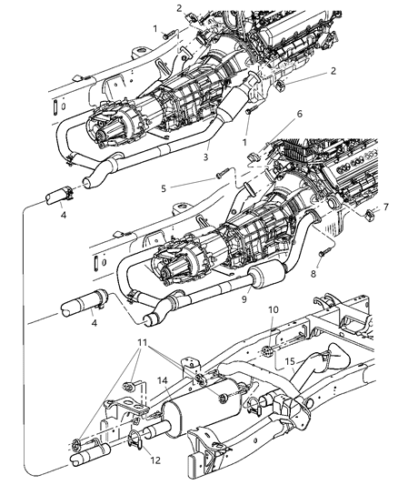 Tailpipe Exhaust Diagram for 52103513AE