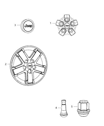 Cap Wheel Center Diagram for 1LB77SZ0AB