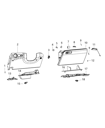 1984 Dodge Ram 50 Lamp LED Diagram for 68282753AC