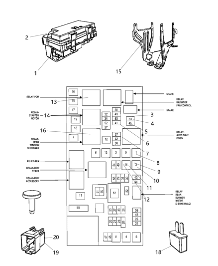 Relay, A.B.S. Pump Motor (Mounting Screw Not Service) Diagram for 56007078