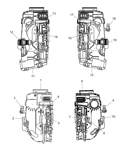 1988 Dodge W100 Latch Front Door See Illustration [Dpm-120] Diagram for 4589410AA