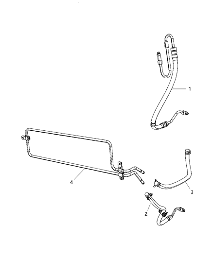 Hose Power Steering Return Diagram for 52013465AC