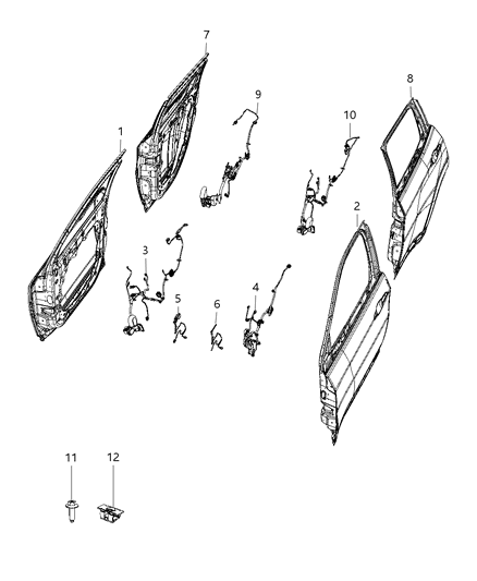 Wiring Front Door Front Door Right Diagram for 68451221AD