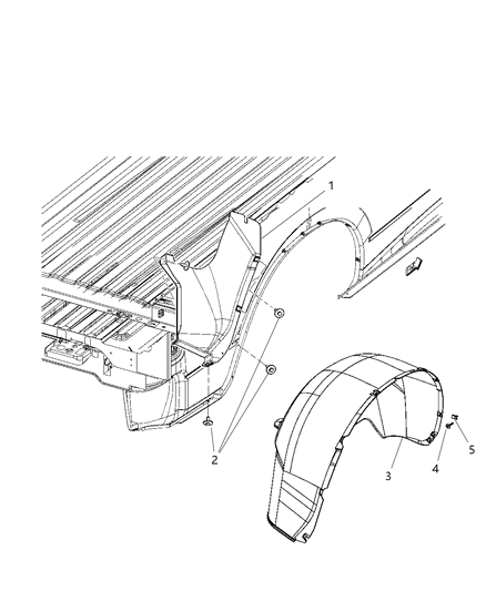 Shield Wheelhouse Diagram for 68148511AA