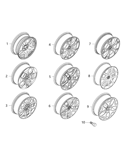 Wheel Aluminum Diagram for 6CV65NTZAA
