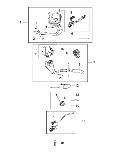 Housing Fuel Filler Diagram for 68194320AA