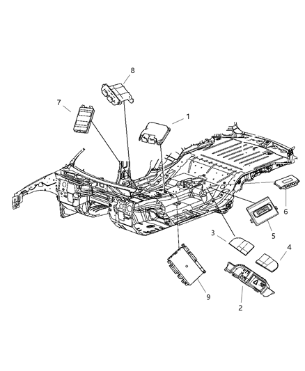 1996 Jeep Grand Cherokee Support Module Housing Diagram for 5KC46BD1AD
