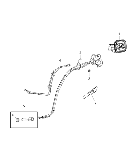 Tube Fuel Filler Diagram for 68250923AI