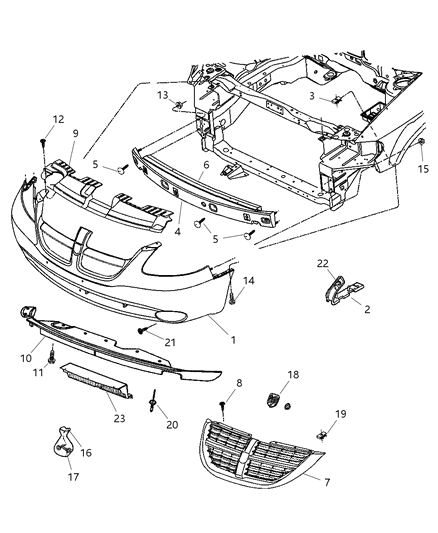 2015 Dodge Journey Guard Condenser Diagram for 5183249AA