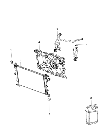 Hose Radiator Outlet Diagram for 68366441AC