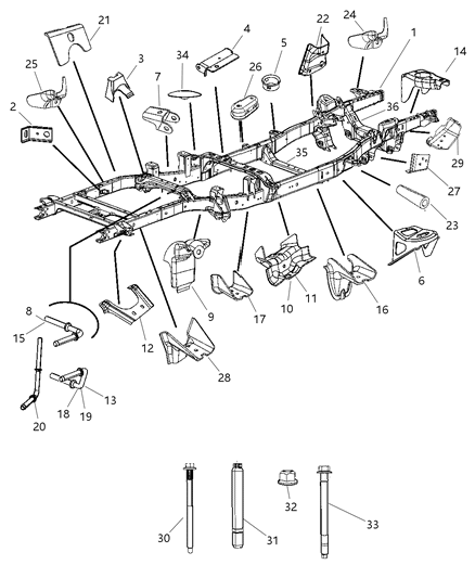 Stud Double Ended M10X1.50X89.50 Fuel Tank Strap Diagram for 6507267AA