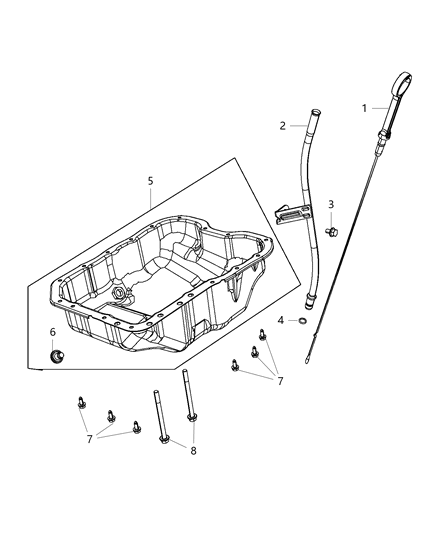 2001 Chrysler Sebring Pan Engine Oil Diagram for 5047566AC