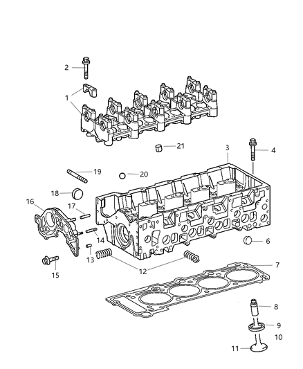 2003 Chrysler PT Cruiser Dowel Diagram for 5080087AB