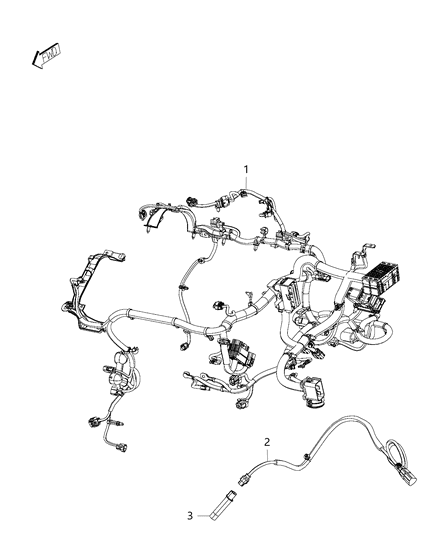 2015 Jeep Renegade Bracket Engine Wiring Diagram for 68254734AA