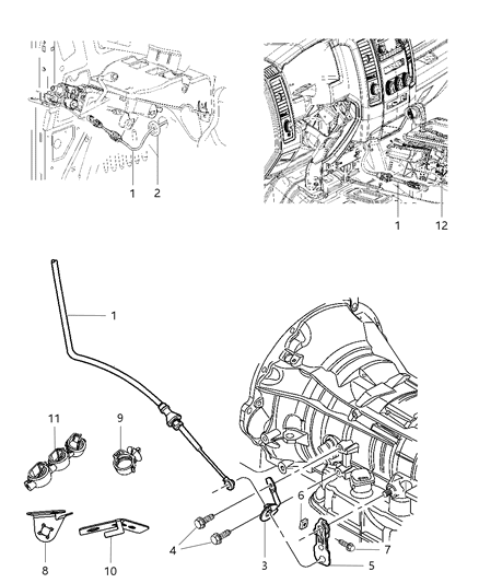 Lever Manual Control Diagram for 52107848AB