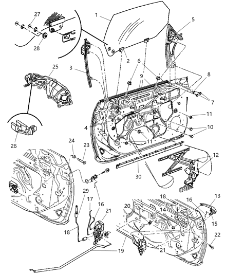 Latch Front Door Diagram for 5067308AC