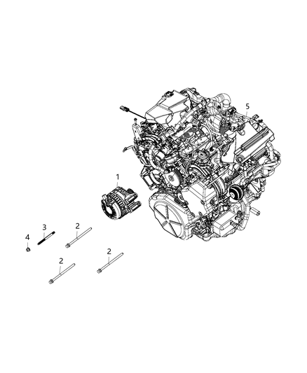 Generator Engine Diagram for 68292739AA