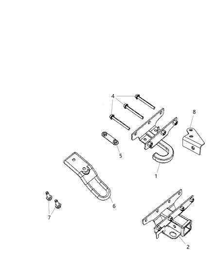 1985 Jeep J10 Hitch Trailer Diagram for 52060290AE