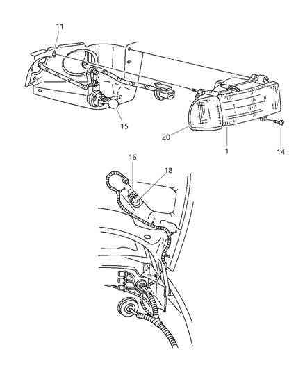 2008 Chrysler Crossfire Screw, Retainer Bracket Attaching Diagram for 154554