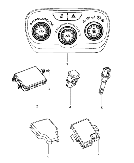 Module A/C And Heater Diagram for 68081871AG