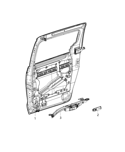 2009 Dodge Durango Track Sliding Door Diagram for 68303288AB