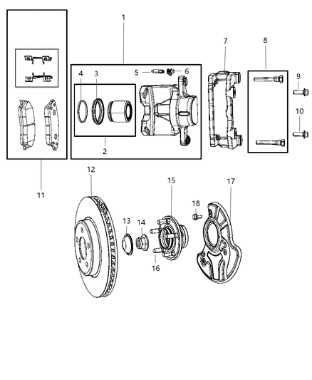 Rotor Brake Diagram for 4779196AB
