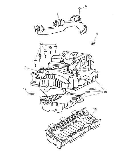 Cover Engine Diagram for 4593557AC