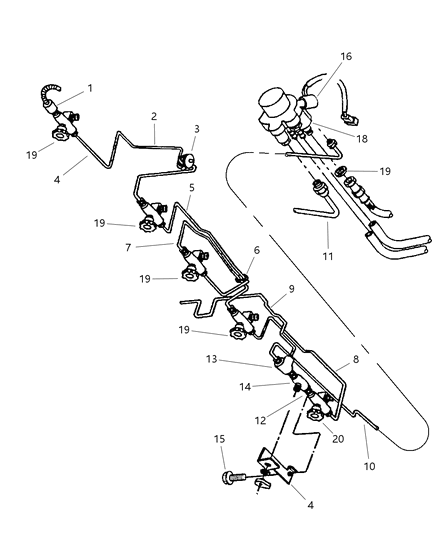 Connector, Automatic Transmission Cooler Lines Diagram for 52027775