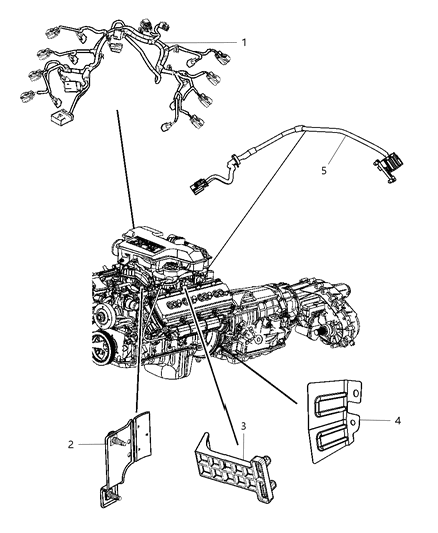 2001 Chrysler LHS Bracket Engine Wiring Diagram for 56051159AA