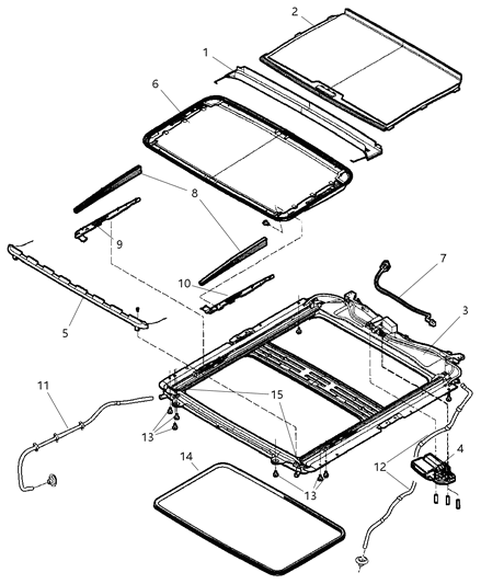 Motor/Module Sunroof Diagram for 5137557AD