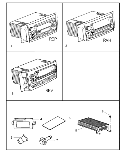 Radio AM/FM With CD And Equalizer Diagram for 5094564AC