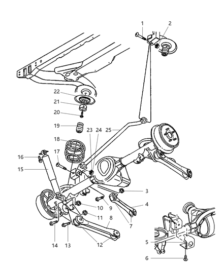 Bushing Control Arm Diagram for 52059654AA